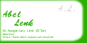 abel lenk business card